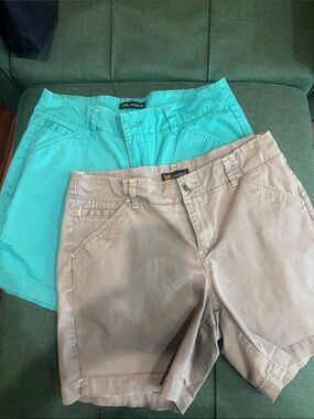 Lee Women’s Bermuda Shorts — Turquoise and grey